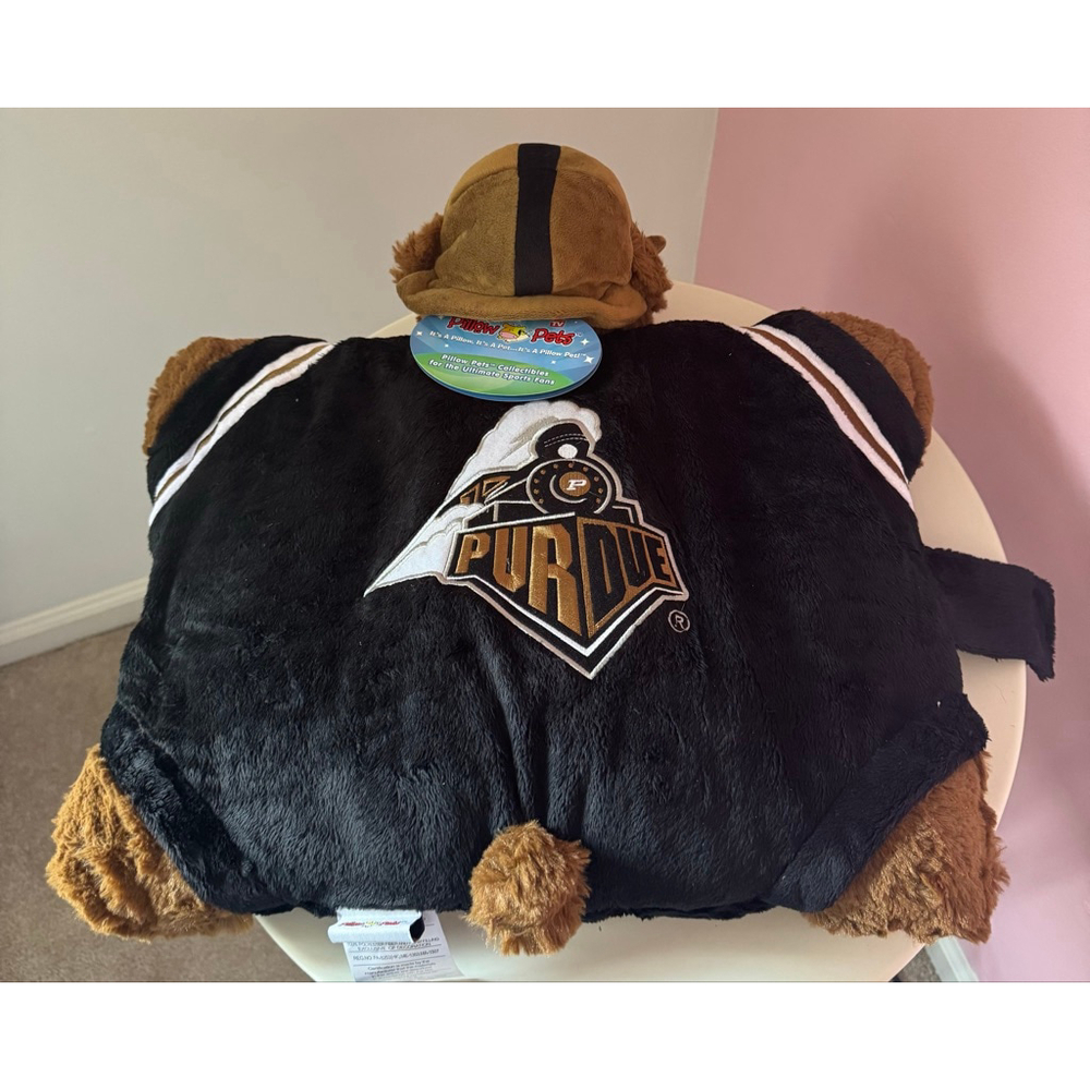 Pillow Pets Purdue Boilermakers Pillow Pet Plush Toy 18 in Black Brown